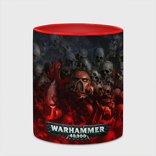 Кружка цветная Warhammer 40000: Dawn Of War / 3D-Белый + красный – фото 2