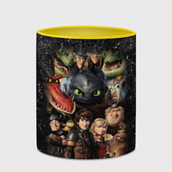 Кружка 3D How to Train Your Dragon, цвет: 3D-белый + желтый — фото 2