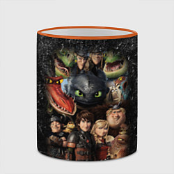 Кружка 3D How to Train Your Dragon, цвет: 3D-оранжевый кант — фото 2