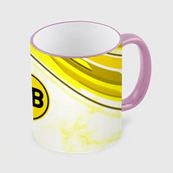 Кружка 3D Borussia, цвет: 3D-розовый кант