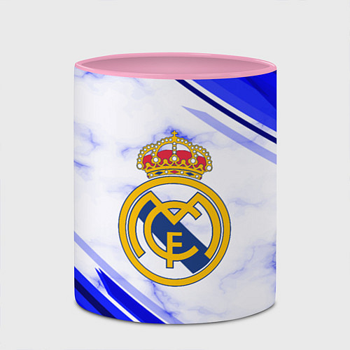 Кружка цветная Real Madrid / 3D-Белый + розовый – фото 2