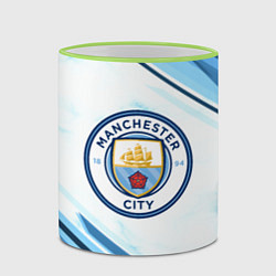 Кружка 3D Manchester city, цвет: 3D-светло-зеленый кант — фото 2