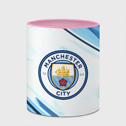 Кружка 3D Manchester city, цвет: 3D-белый + розовый — фото 2