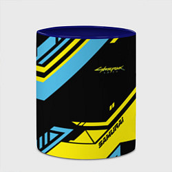 Кружка 3D Cyberpunk 2077: Samurai, цвет: 3D-белый + синий — фото 2