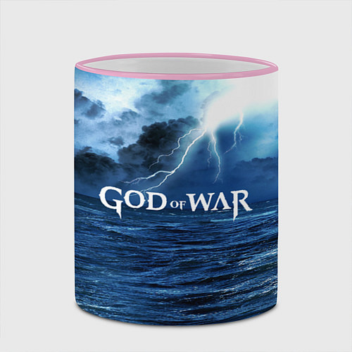 Кружка цветная God of War: Sea ​​rage / 3D-Розовый кант – фото 2