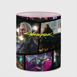 Кружка 3D Cyberpunk 2077: Stories, цвет: 3D-розовый кант — фото 2