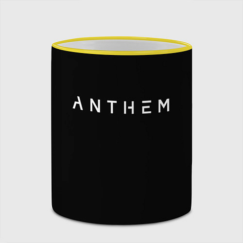 Кружка цветная ANTHEM: Black Style / 3D-Желтый кант – фото 2