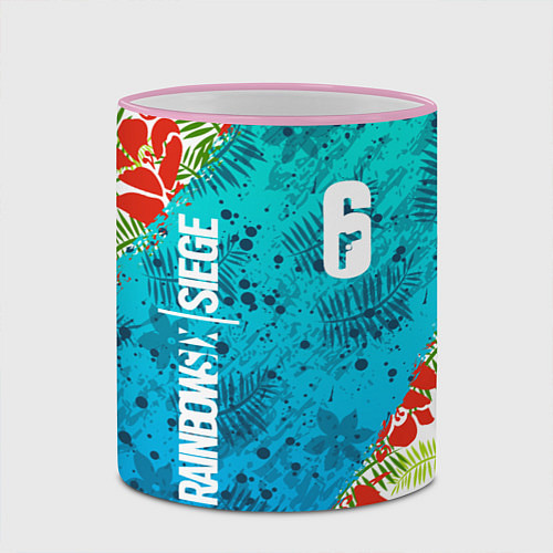 Кружка цветная Rainbow Six: Sunsplash Pack / 3D-Розовый кант – фото 2