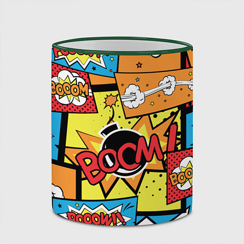 Кружка цветная Boom Pop Art / 3D-Зеленый кант – фото 2