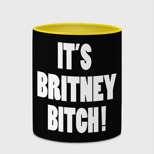 Кружка цветная It's Britney Bitch / 3D-Белый + желтый – фото 2