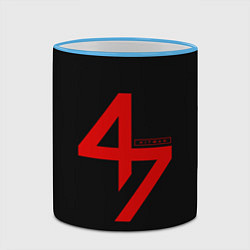 Кружка 3D Hitman: Agent 47, цвет: 3D-небесно-голубой кант — фото 2