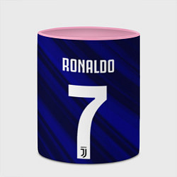 Кружка 3D Ronaldo 7: Blue Sport, цвет: 3D-белый + розовый — фото 2