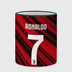 Кружка 3D Ronaldo 7: Red Sport, цвет: 3D-зеленый кант — фото 2