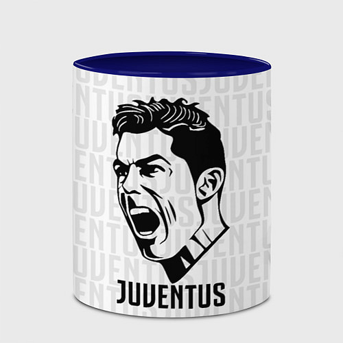 Кружка цветная Juve Ronaldo / 3D-Белый + синий – фото 2