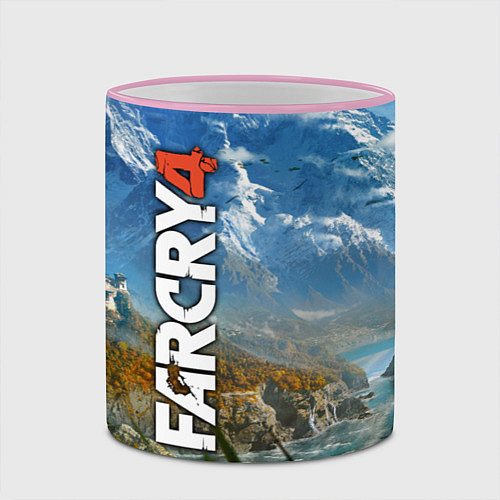 Кружка цветная Far Cry 4: Ice Mountains / 3D-Розовый кант – фото 2