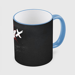 Кружка 3D YANIX: Black Side, цвет: 3D-небесно-голубой кант