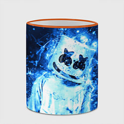 Кружка 3D Marshmello: Blue Liquid, цвет: 3D-оранжевый кант — фото 2