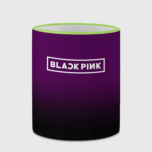 Кружка цветная Black Pink: Violet Gradient / 3D-Светло-зеленый кант – фото 2