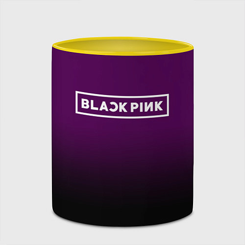 Кружка цветная Black Pink: Violet Gradient / 3D-Белый + желтый – фото 2