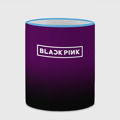 Кружка цветная Black Pink: Violet Gradient / 3D-Небесно-голубой кант – фото 2