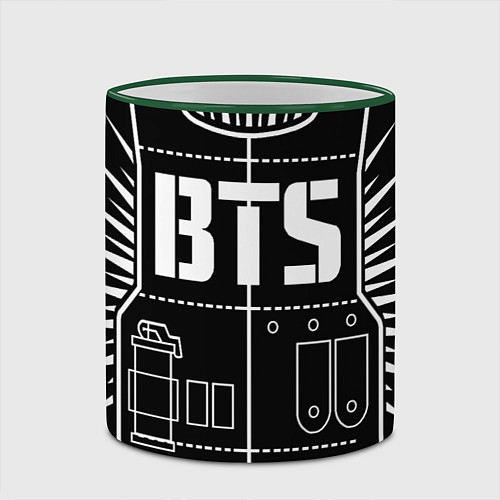 Кружка цветная BTS ARMY / 3D-Зеленый кант – фото 2