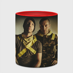 Кружка 3D 21 Pilots Boys, цвет: 3D-белый + красный — фото 2