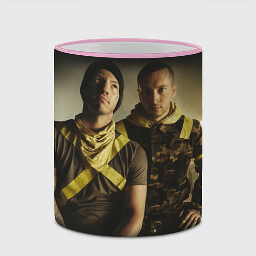 Кружка цветная 21 Pilots Boys / 3D-Розовый кант – фото 2