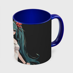 Кружка 3D Hatsune Miku, цвет: 3D-белый + синий