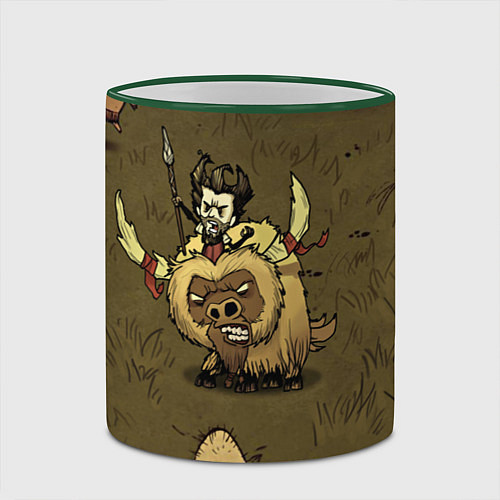 Кружка цветная Wild Wilson / 3D-Зеленый кант – фото 2