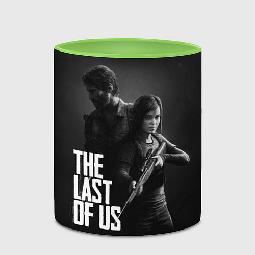Кружка цветная The Last of Us: Black Style / 3D-Белый + светло-зеленый – фото 2