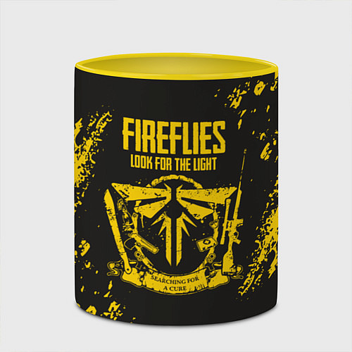 Кружка цветная Fireflies: Look for the Light / 3D-Белый + желтый – фото 2