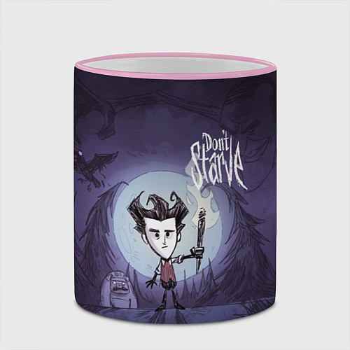 Кружка цветная Don't Starve / 3D-Розовый кант – фото 2