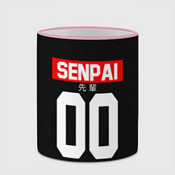 Кружка 3D Senpai 00: Black Style, цвет: 3D-розовый кант — фото 2