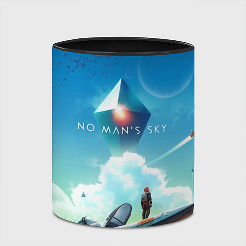 Кружка цветная No Man’s Sky: Atlas Rises / 3D-Белый + черный – фото 2
