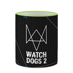 Кружка 3D Watch Dogs 2: Tech Geometry, цвет: 3D-светло-зеленый кант — фото 2