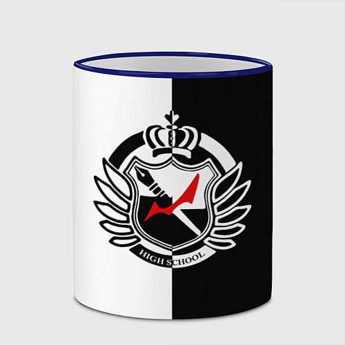Кружка цветная MONOKUMA SCHOOL / 3D-Синий кант – фото 2
