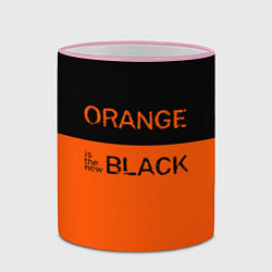 Кружка 3D Orange Is the New Black, цвет: 3D-розовый кант — фото 2