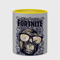 Кружка 3D Fortnite Monkey, цвет: 3D-белый + желтый — фото 2