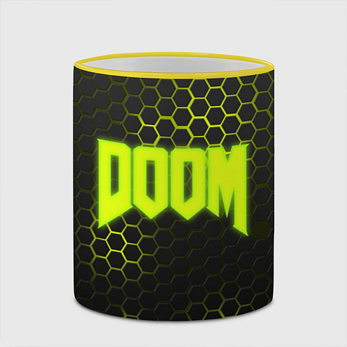 Кружка цветная DOOM: Acid Green / 3D-Желтый кант – фото 2