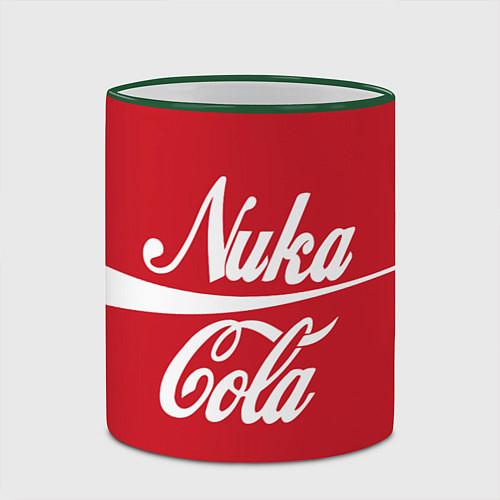 Кружка цветная Nuka Cola / 3D-Зеленый кант – фото 2