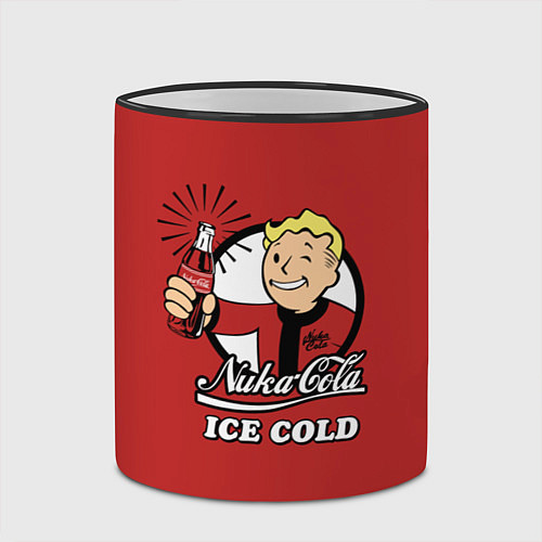 Кружка цветная Nuka Cola: Ice Cold / 3D-Черный кант – фото 2