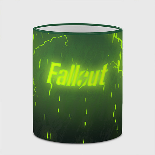 Кружка цветная Fallout: Radiation Storm / 3D-Зеленый кант – фото 2
