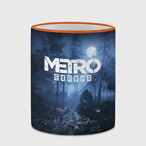 Кружка цветная Metro Exodus: Dark Moon / 3D-Оранжевый кант – фото 2