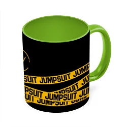 Кружка 3D Twenty One Pilots: Jumpsuit, цвет: 3D-белый + светло-зеленый