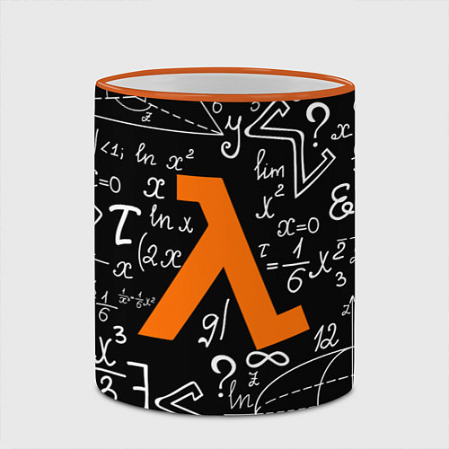 Кружка цветная HL: Lambda / 3D-Оранжевый кант – фото 2