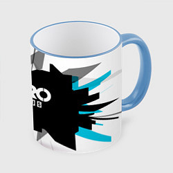 Кружка 3D Metro: Exodus Sky, цвет: 3D-небесно-голубой кант