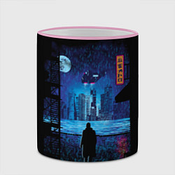 Кружка 3D Blade Runner: Dark Night, цвет: 3D-розовый кант — фото 2
