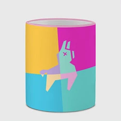 Кружка 3D Fortnite Llama, цвет: 3D-розовый кант — фото 2