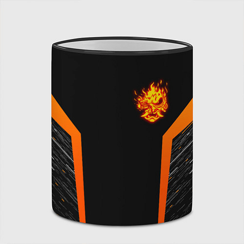 Кружка цветная Cyberpunk 2077: Samurai Style / 3D-Черный кант – фото 2