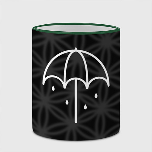 Кружка цветная BMTH Umbrella / 3D-Зеленый кант – фото 2